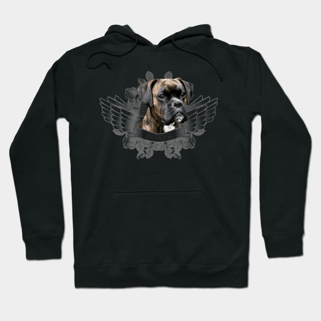 Boxer dog Hoodie by Nartissima